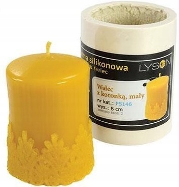 

Forma do świec z wosku Walec z koronką mały Łysoń