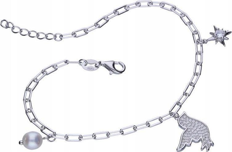 Stříbrný náramek 925 s přívěsky 3,60 g, moderní a moderní vzor pro ni