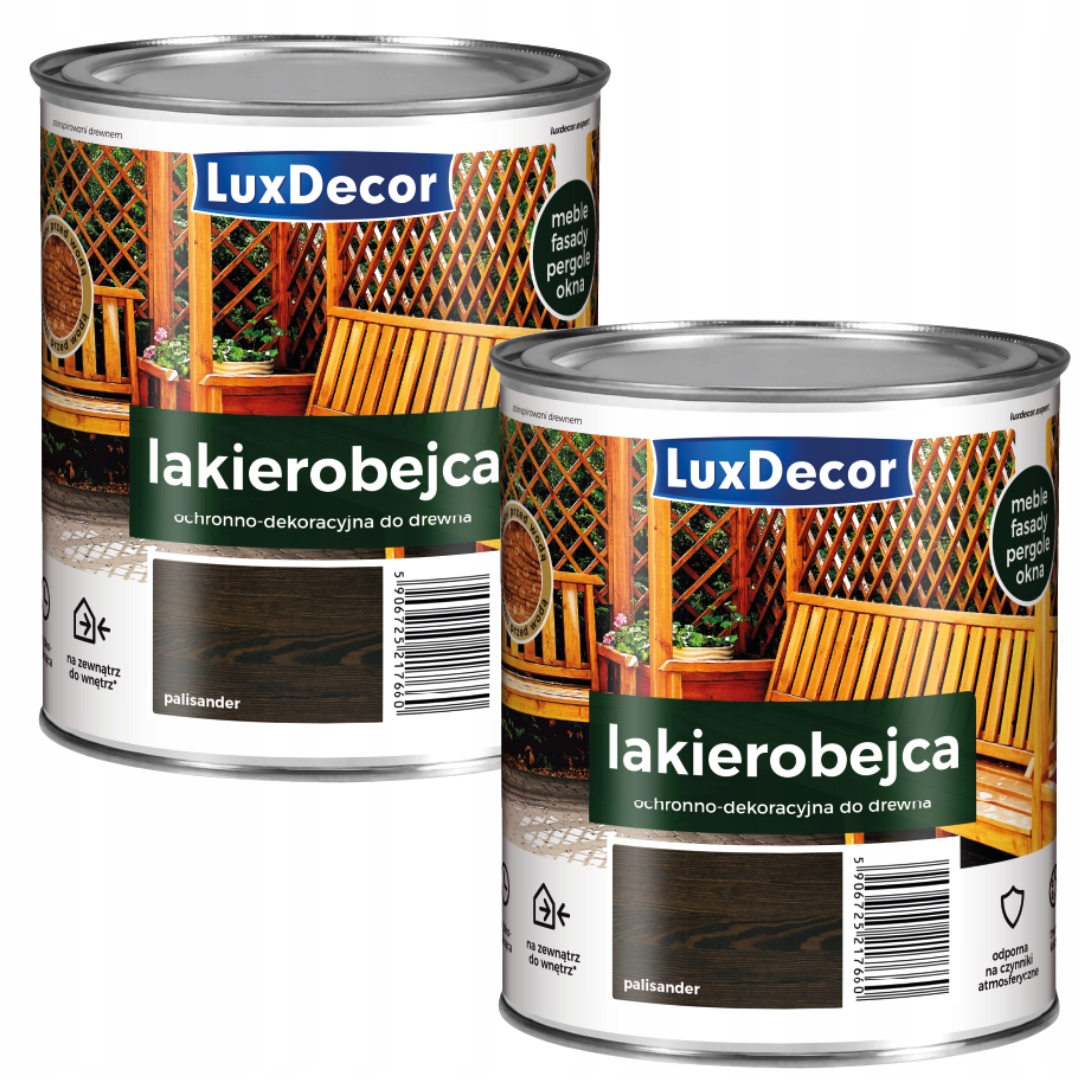 Sada 2 Ks – Luxdecor Dekorativní Lak Na Dřevo 0,75 L Palisandr
