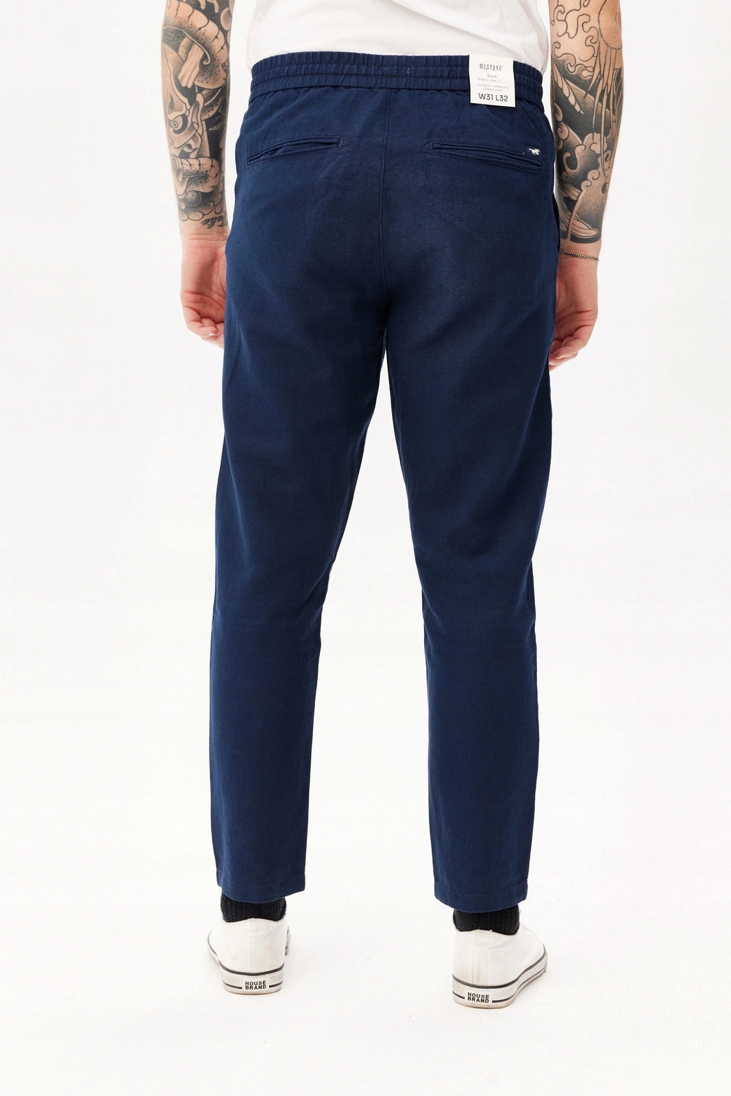 Pánské zúžené kalhoty Mustang Milano Linen Jogger 1015156-5230 30/30