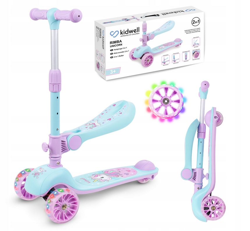Hulajnoga balansowa 2w1 Kidwell RIMBA Jeździk LED