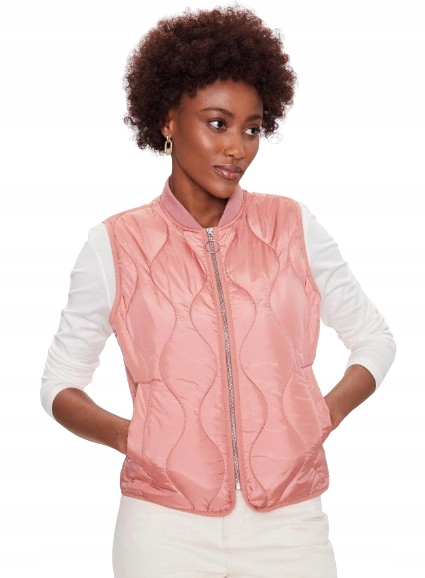 Mustang Prošívaná Vesta Na Zip Růžová M K_a