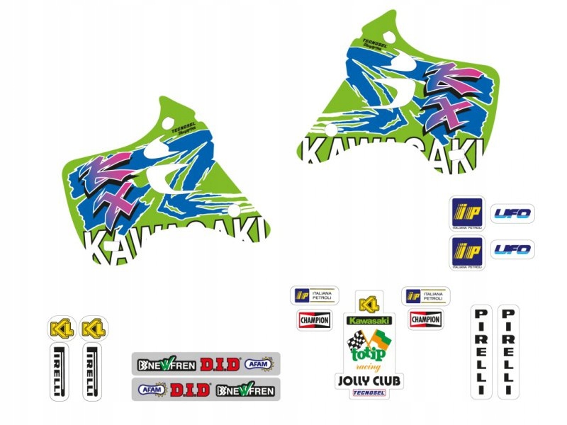 Sada Nálepiek Poťah/poťah Sedadla Kawasaki Kx 125/250 92-93
