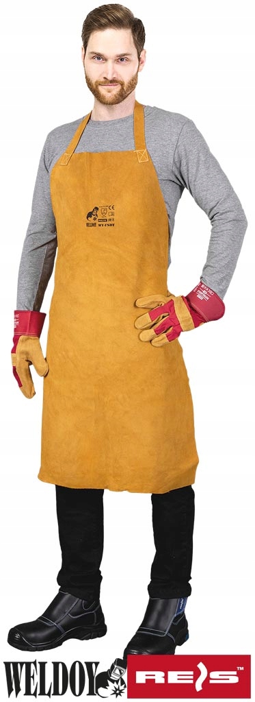 FARTUCH SPAWALNICZY SKÓRZANY TRUDNOPALNY DLA SPAWACZA KEVLAR R. 60x90