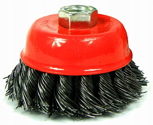 SZCZOTKA DRUCIANA DOCZOŁOWA DO SZLIFIERKI WIERTARKI KĄTÓWKI SPLATANA M14