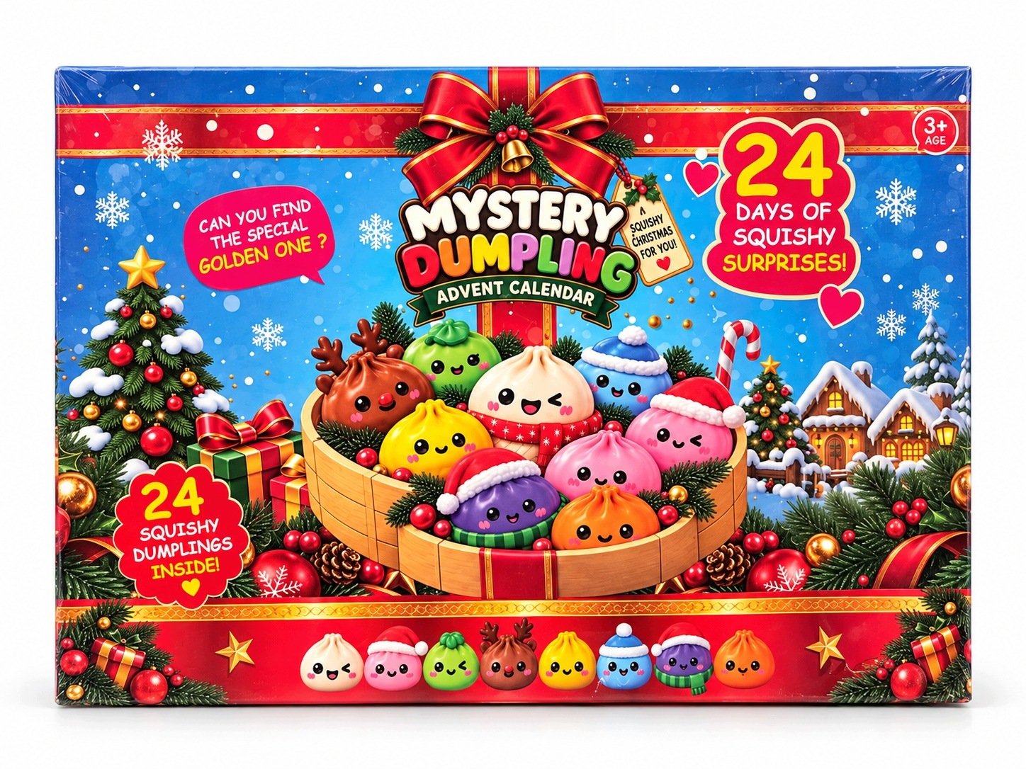 Адвент-календарь Leopard Mystery Dumpling, 24 мялки Squishy