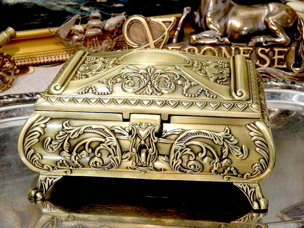 SZKATUŁKA BIŻUTERIA STYL EMPIRE ZŁOTE GODY ORREZENT DLA BABCI MAMY CIOCI Kod producenta a 472-4292