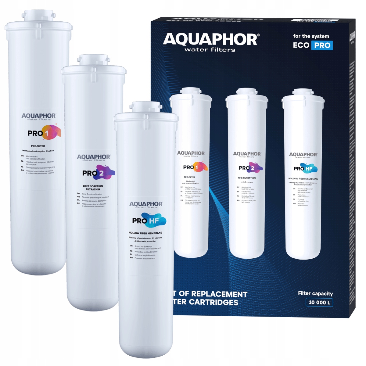 Sada náplní Aquaphor Pro 1, Pro H, Pro Hf, náplně pro Eco H Pro