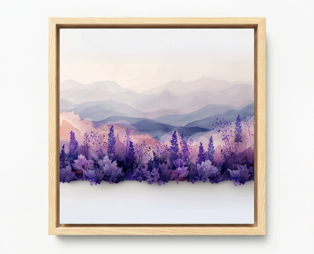 Obraz Rám Americký Box Krajina Příroda Hory Louka Rostliny Květiny 40x40