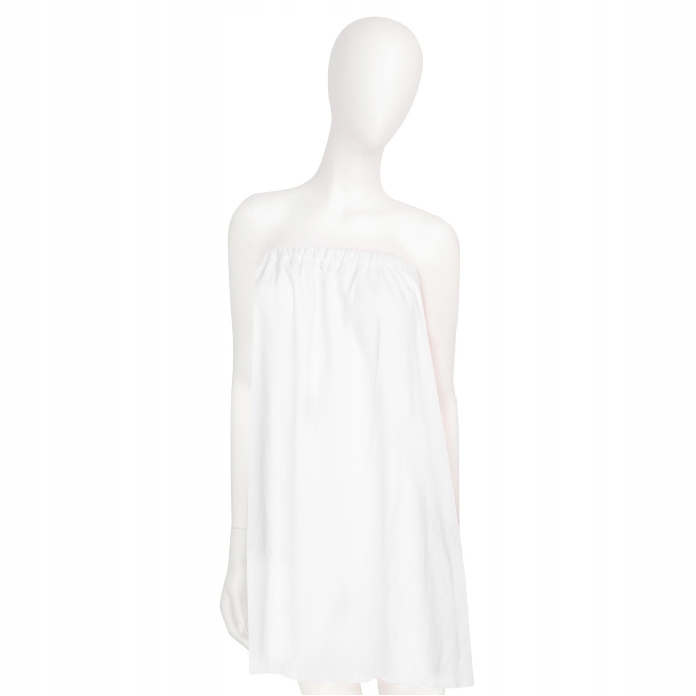 Kosmetická pelerína Velurová Bílá Nastavitelná na suchý zip s gumičkou