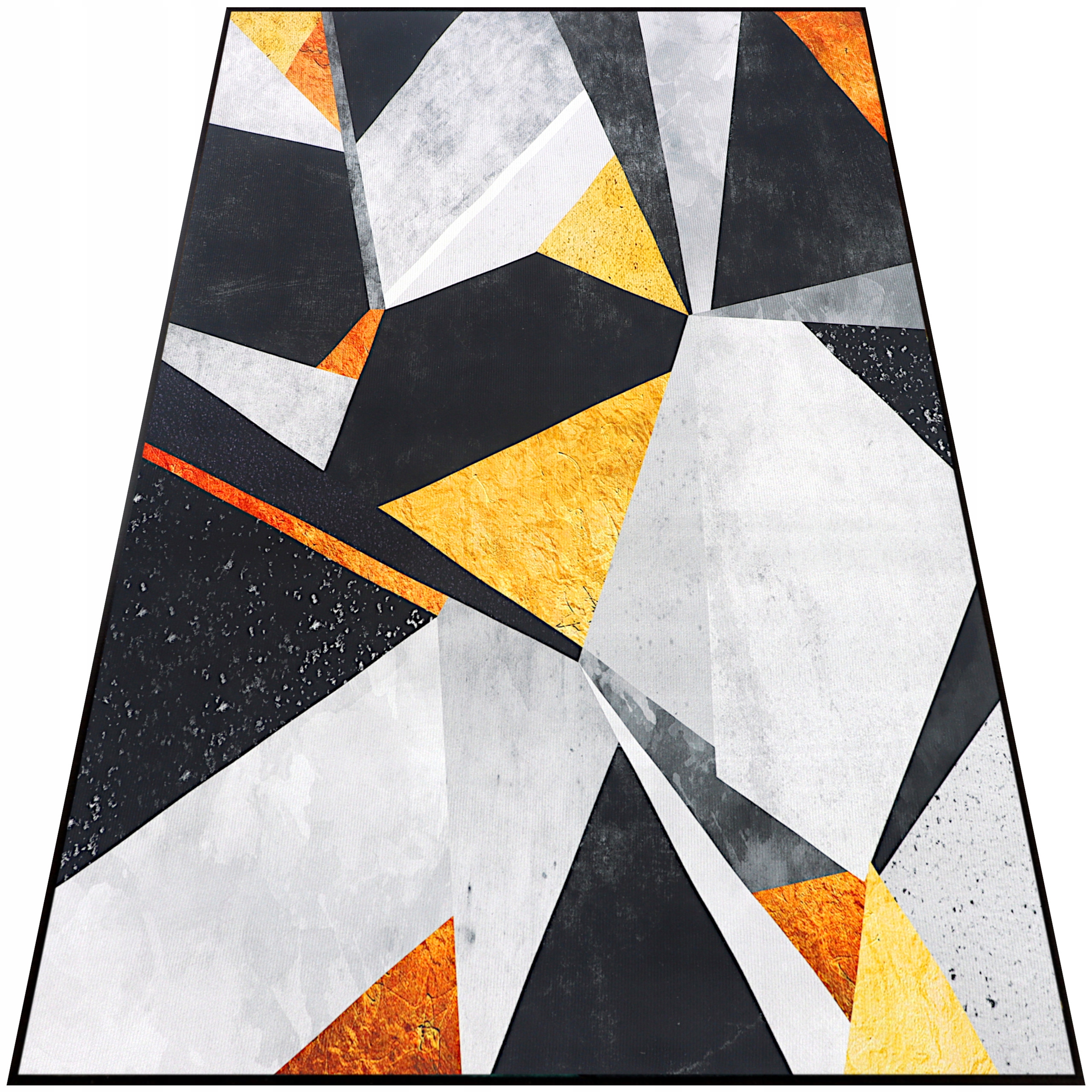 Koberec Do Obývačky 160x230 Moderný Šedý Čierny Zlatý Veľký Možno Prať Podložku