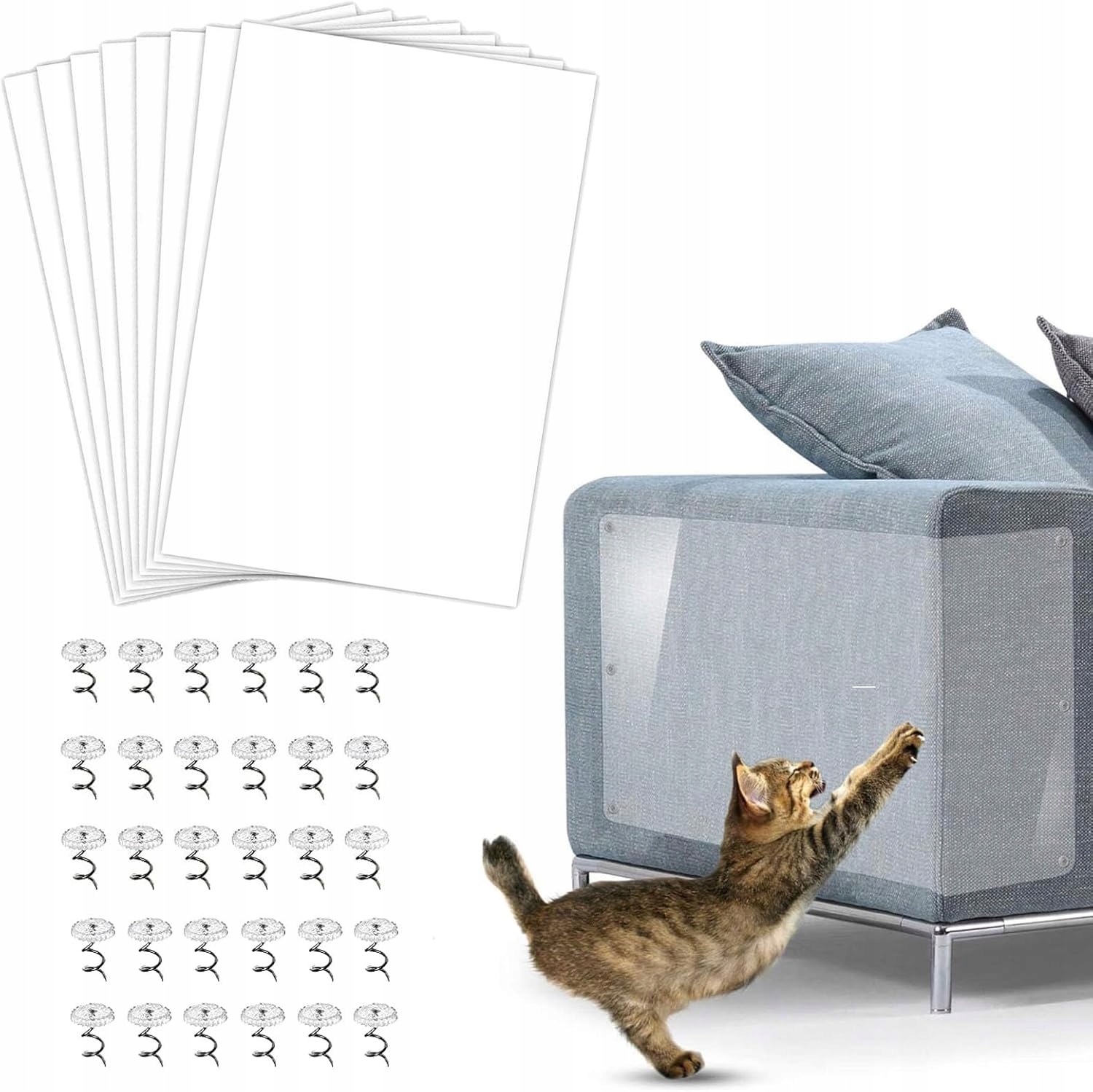 Levně Škrabací podložky Bezbarvé Pro Kočky 30x15 8 kusů 30