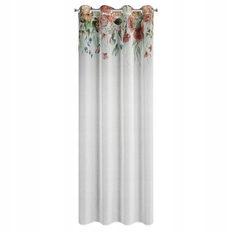 ZASŁONA GOTOWA RISA 140 X 250 CM BIAŁY Materiał poliester