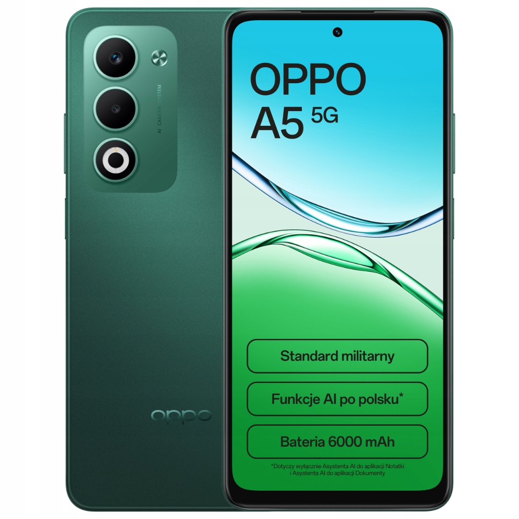 Smartfon Oppo A5 5G 4/128 Gb Ciemnozielony Telefon Dotykowy 6,67"