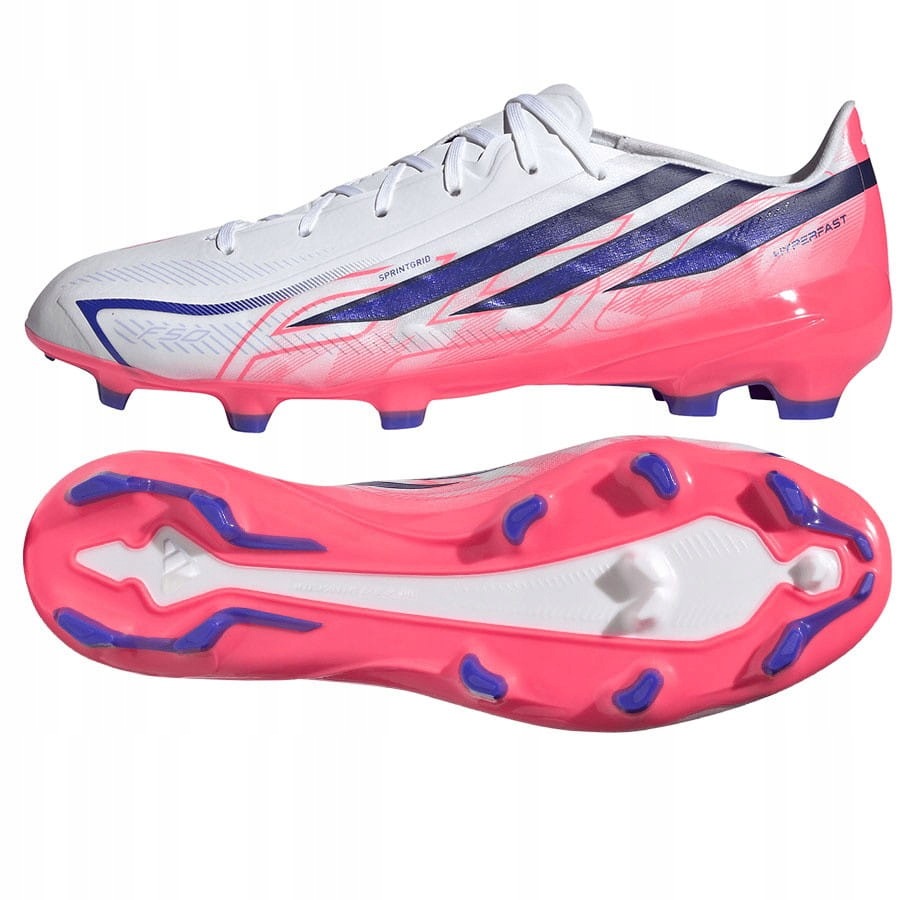 Buty adidas F50 Hyperfast League Fg KJ3412 41 1/3, Biały 41 1/3, Biały