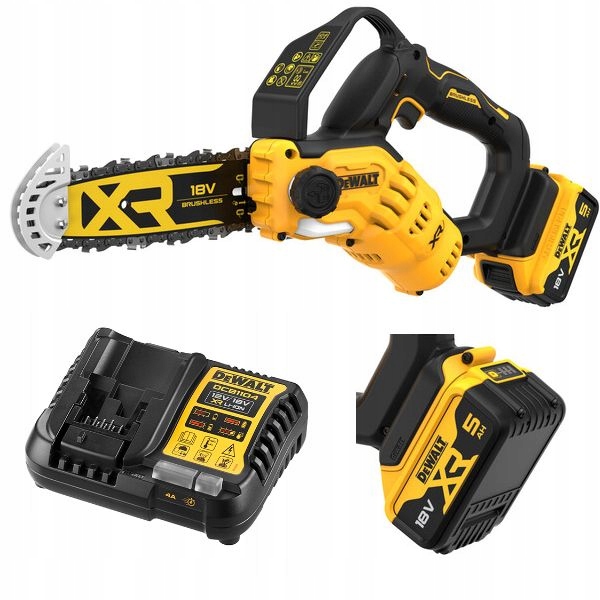 Piła łańcuchowa aku gałęziówka 20cm 18V 1x5Ah DeWALT DCMPS520P