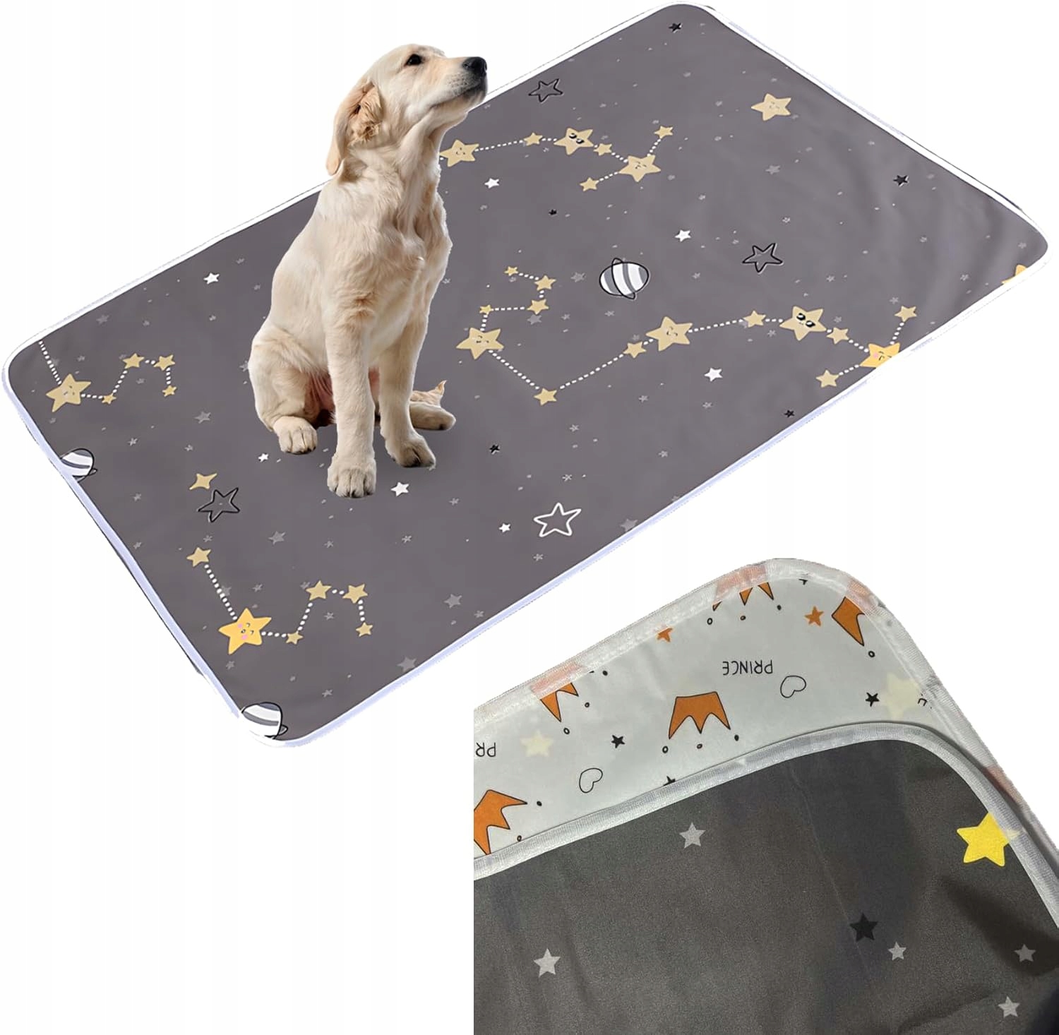 Podkładka Treningowa Dla Psa 150x100 CM Wielokrotnego Użytku Szara