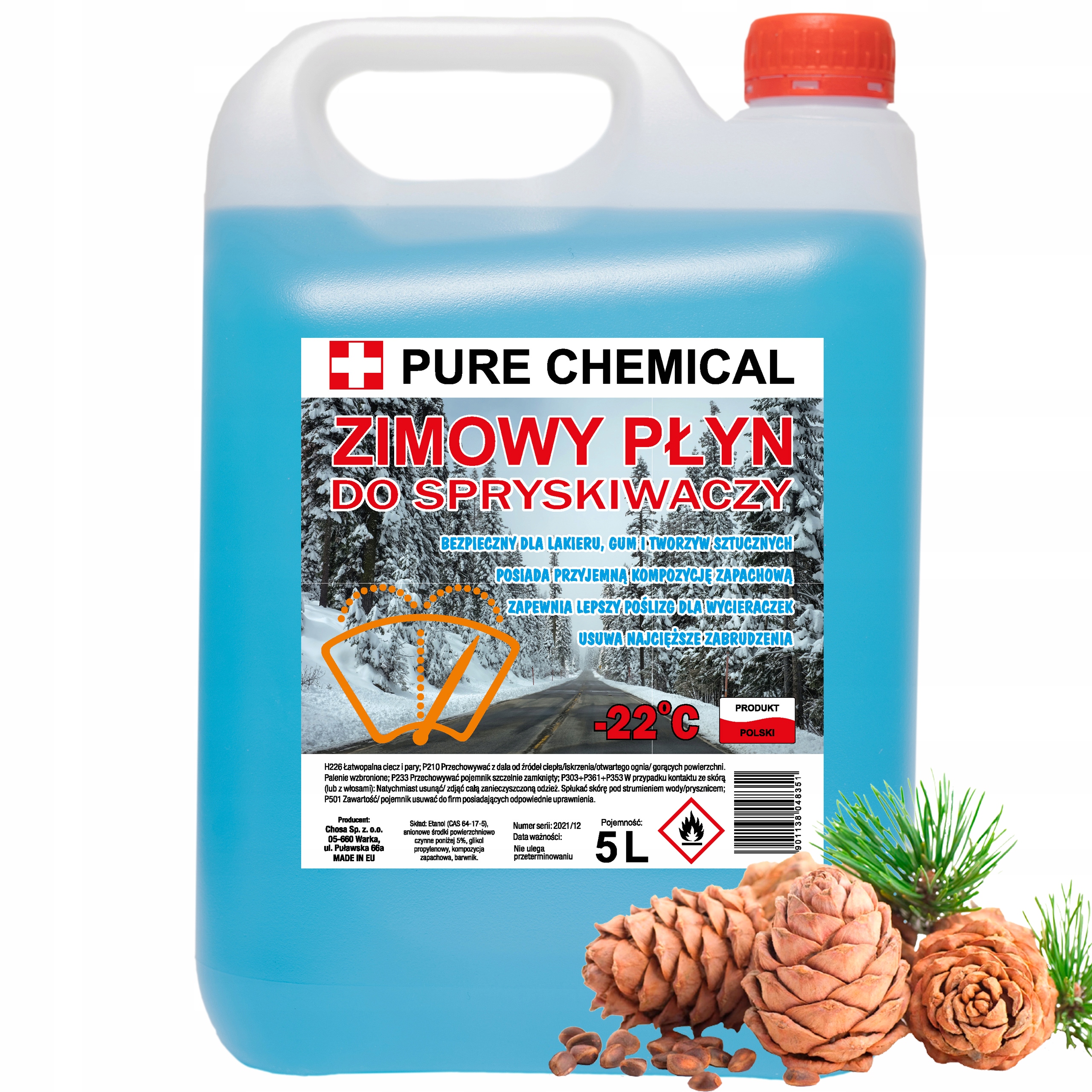 

Zimowy Płyn Do Spryskiwaczy -22 Zapachowy 5L