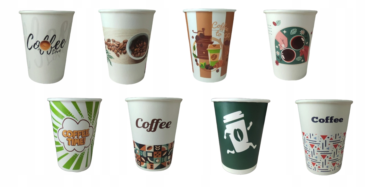 

Kubki papierowe do kawy Coffee MIX 250ml 100szt