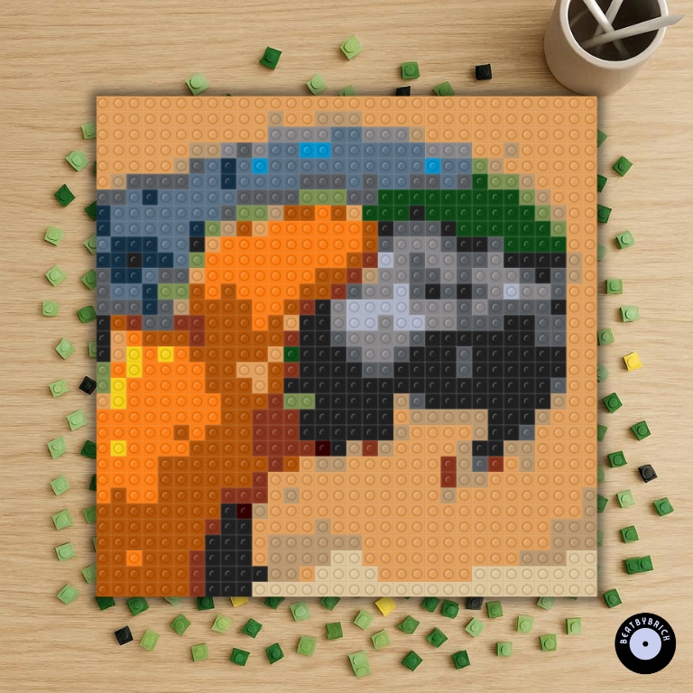 Mozaika z pixelartových kostek Obraz Sada papouška Ara Dárek 32x32 1024ks