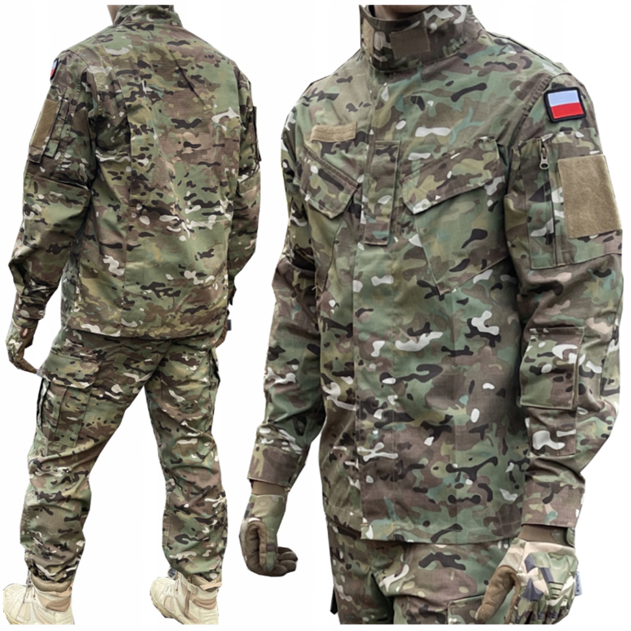 Mundur Wojskowy Multicam Texar WZ10 Flagi Komplet Spodnie Bluza 3XL