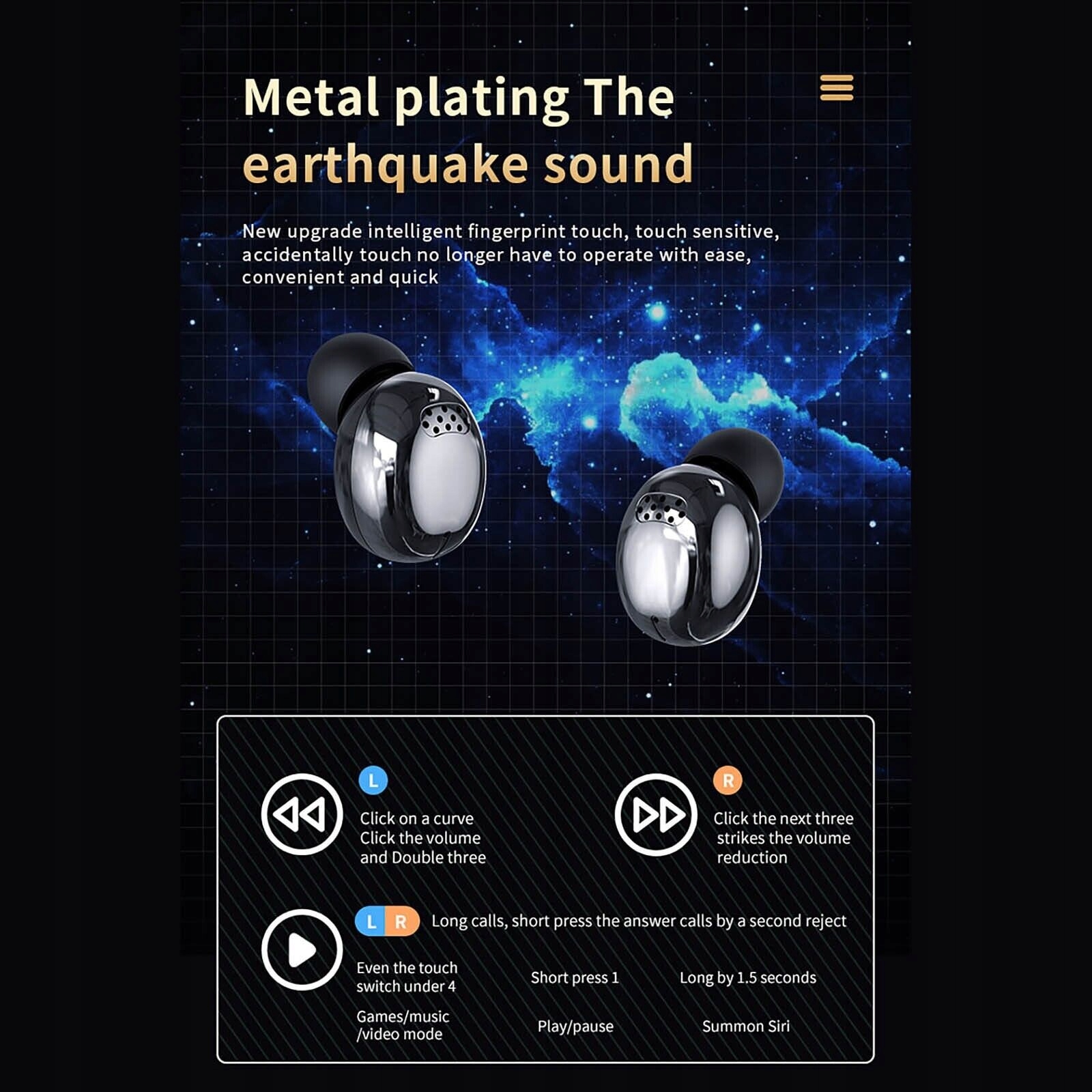 Słuchawki bezprzewodowe dokanałowe unbranded YD04 Rodzaj słuchawek dokanałowe