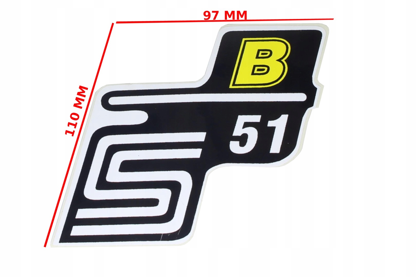 NAKLEJKA SIMSON S51 B ŻÓŁTA