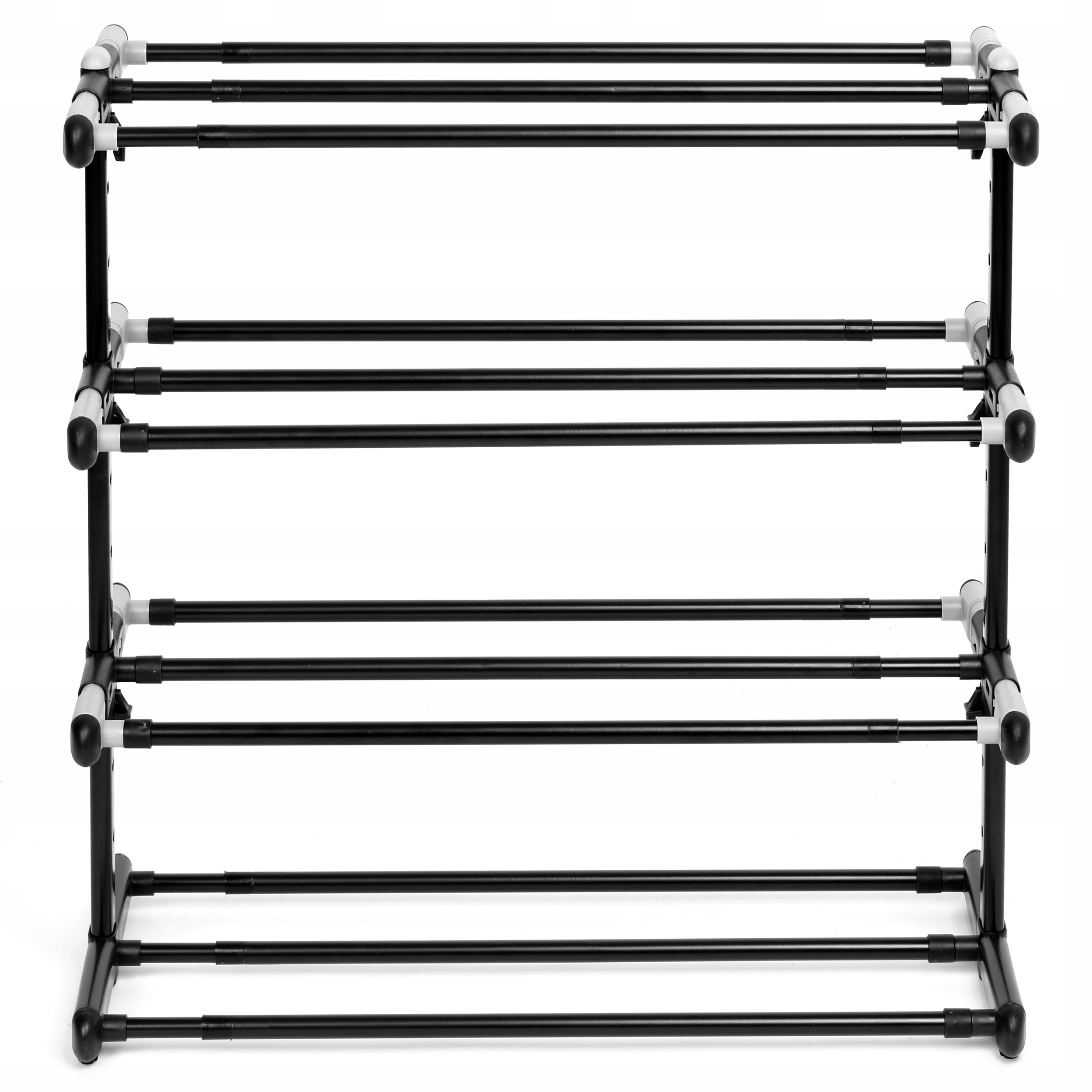 STOJAK REGAŁ NA BUTY METALOWY TELESKOPOWY REGULOWANY ROZSUWANY 4 PÓŁKI LOFT Liczba poziomów 4