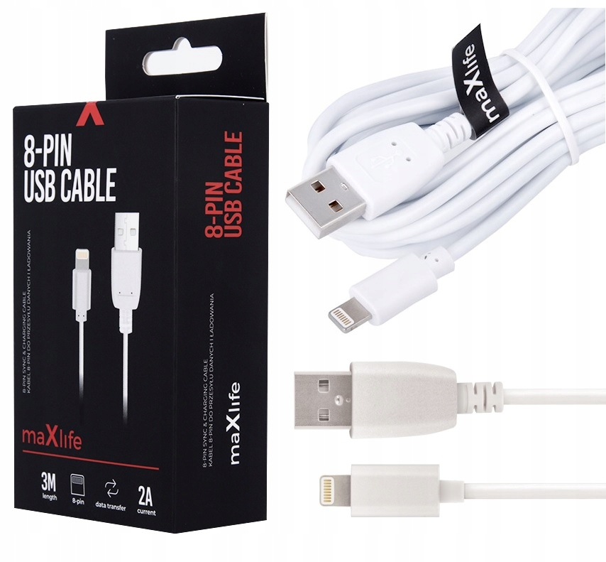 

Kabel Usb Lightning 8-Pin 3m do Apple Iphone iPad
