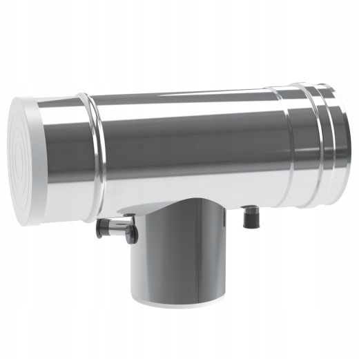 Trójnik rewizyjny z odskraplaczem króćcami 80/125