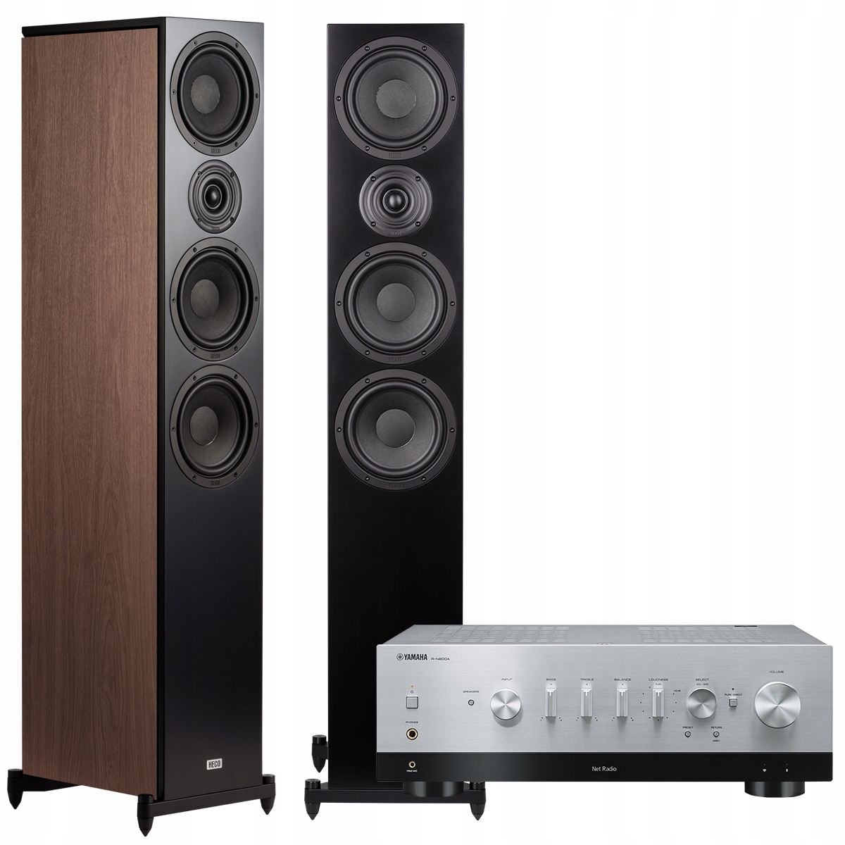 Heco Aurora Xt 700 Black Yamaha R-N800A MusicCast Top-Art Tidal Wi-Fi Bt