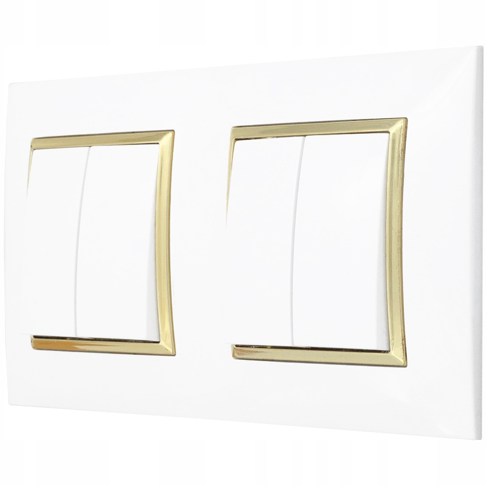 WŁĄCZNIK ŚWIATŁA DWA PODWÓJNE W RAMCE