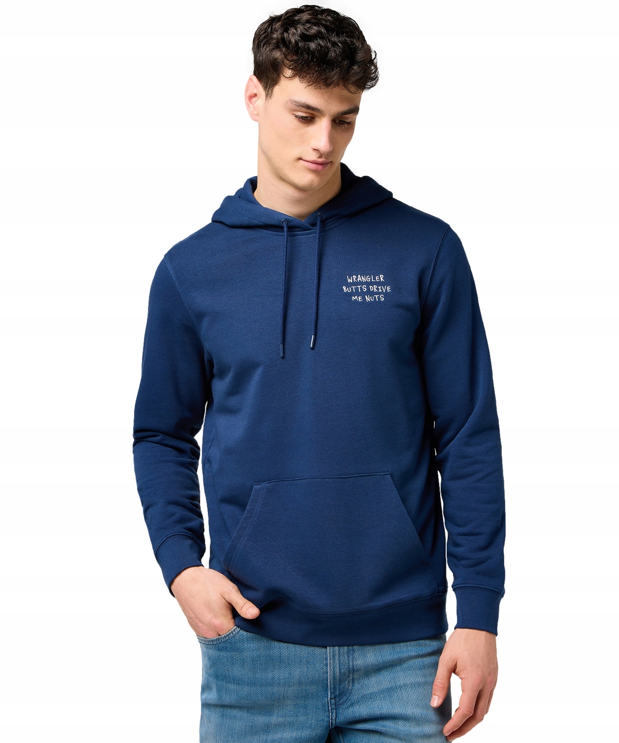 Mikina Wrangler Embroidery Hoodie 112371521 Navy L