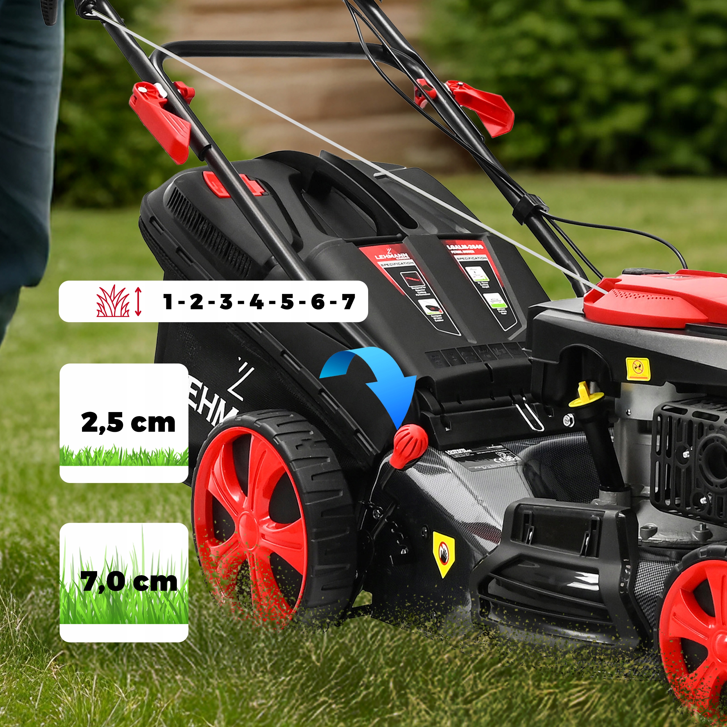 KOSIARKA SPALINOWA LEHMANN Z NAPĘDEM POTĘŻNA SILNIK 146CC MULCZOWANIE 46CM EAN (GTIN) 5905884559253