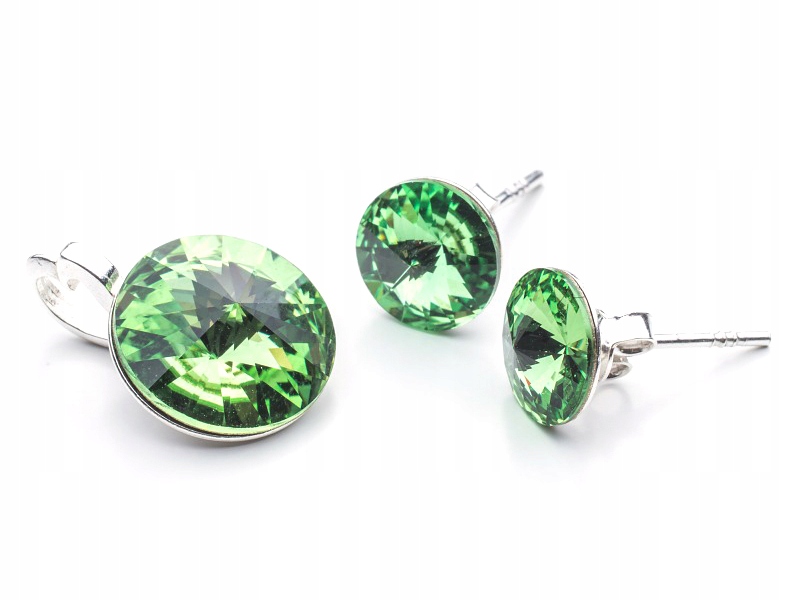 

Komplet srebrny kolczyki wisiorek z kr. Swarovski