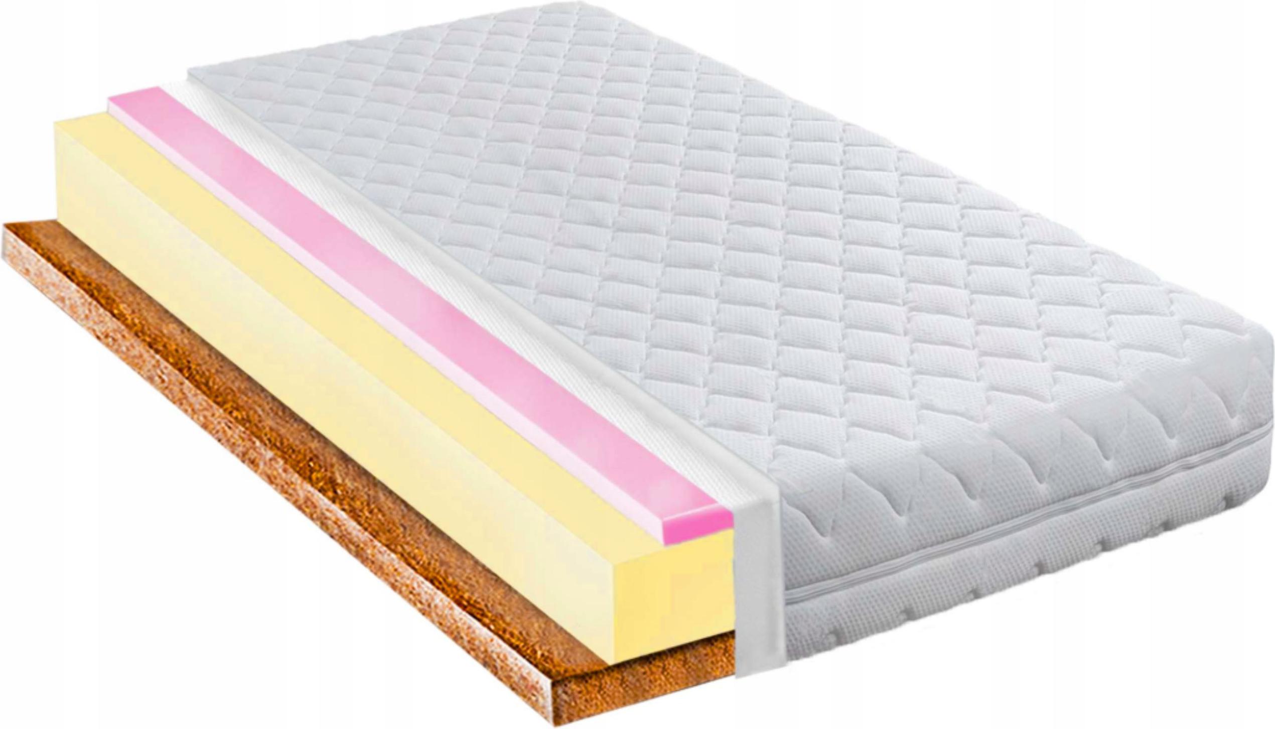 Matrace 140x200 pěnová s kokosem hr elastická s kokosovou podložkou H2