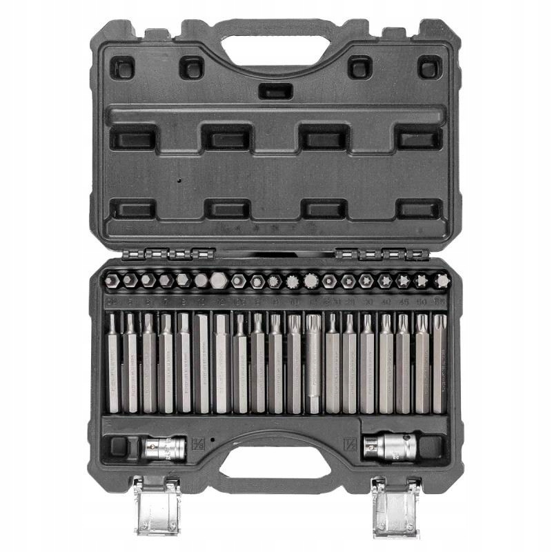 ZESTAW BITÓW TORX SPLINE HEX 40ELM WALIZKA BIT KRÓTKIE DŁUGIE STAL S2 Marka inna