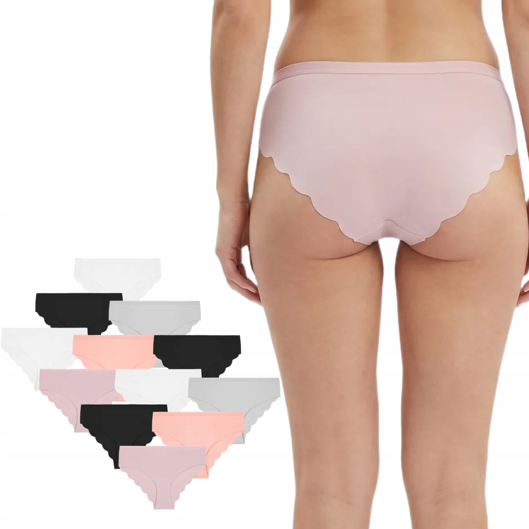 Kalhotky Dámské Bezešvé Kalhotky Bikini Moraj Bavlněné Sada 12 Párů M