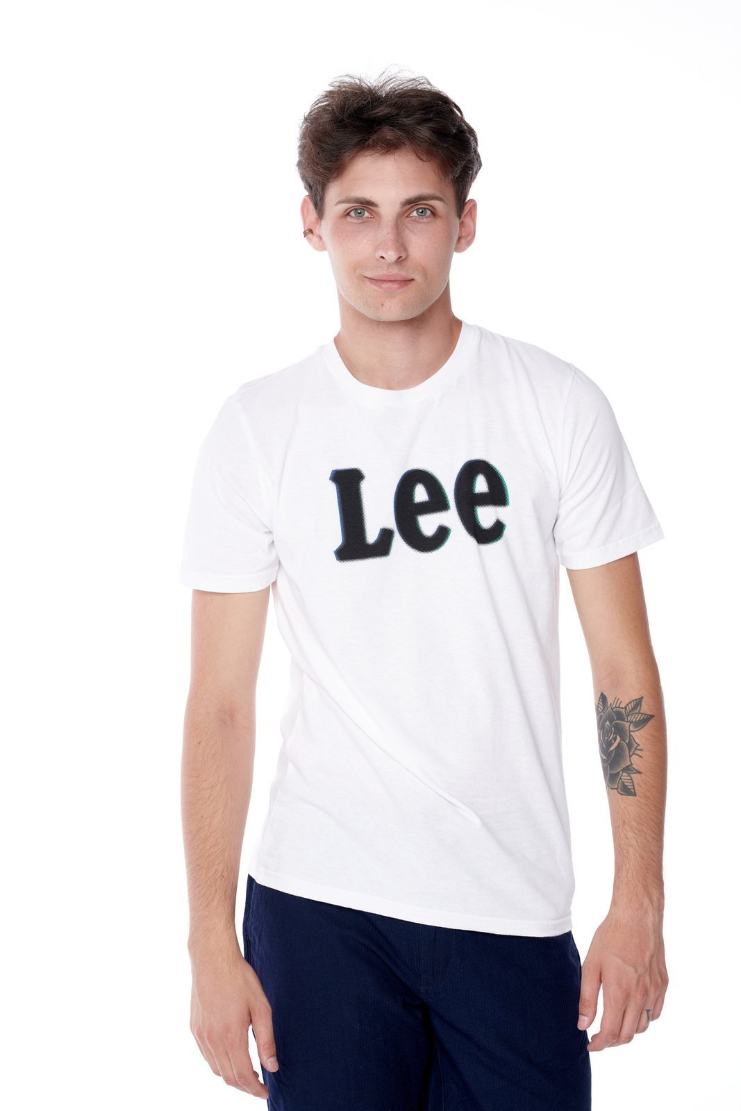 

Lee Distorted Logo Tee Bright White L61OFELJ M