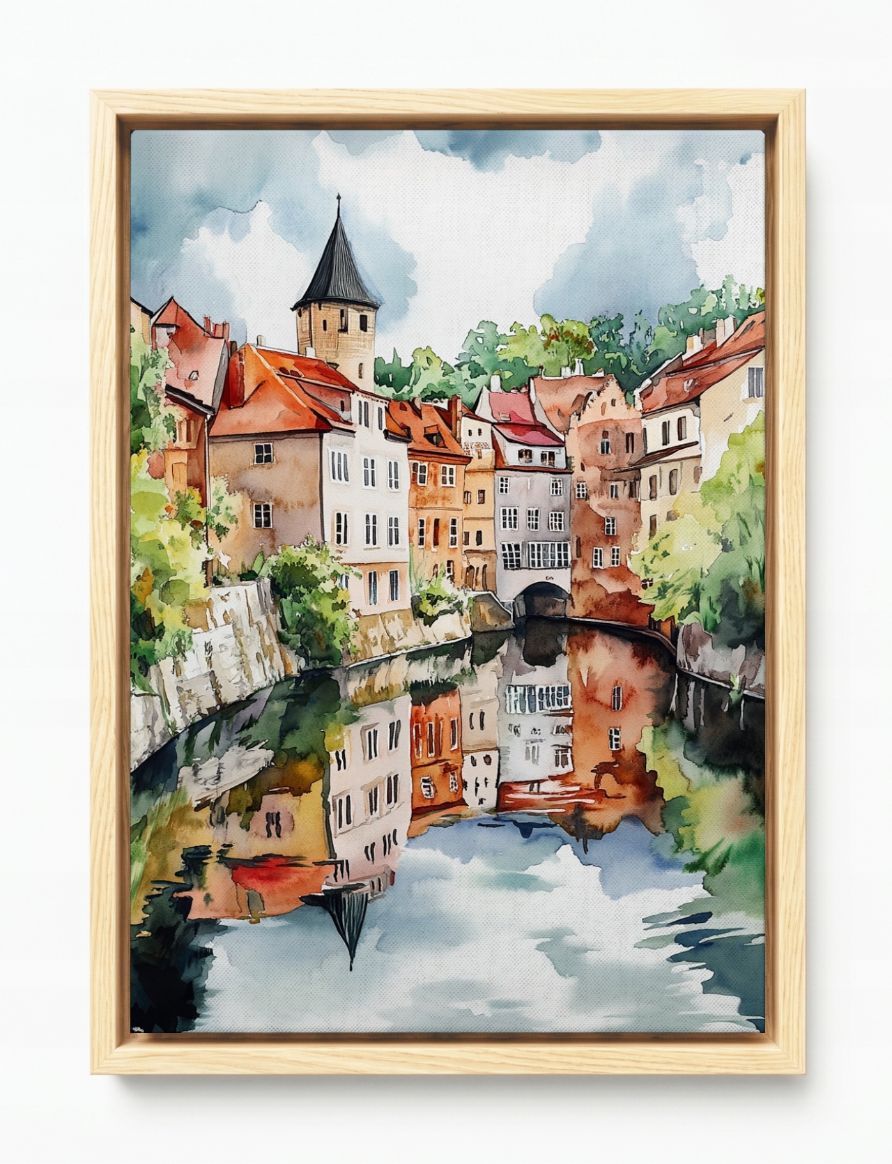 Obraz Rám Americký Box Město Český Krumlov Staré Město Památka Kanál 80x120