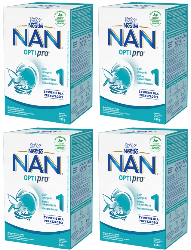 NESTLE NAN OPTIPRO 1 mleko początkowe 4x650g