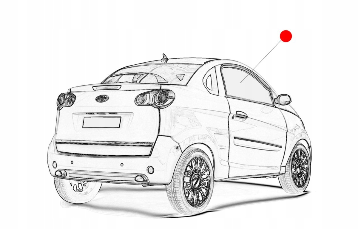 1401866 - Скло правої двері MICROCAR F8C Ligier JS RC Origin