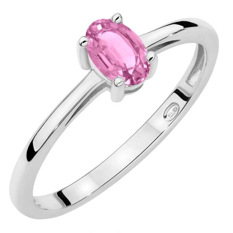 Zlatý Prstýnek Zásnubní pr. 585 s oválným safírem 0.45ct 14k