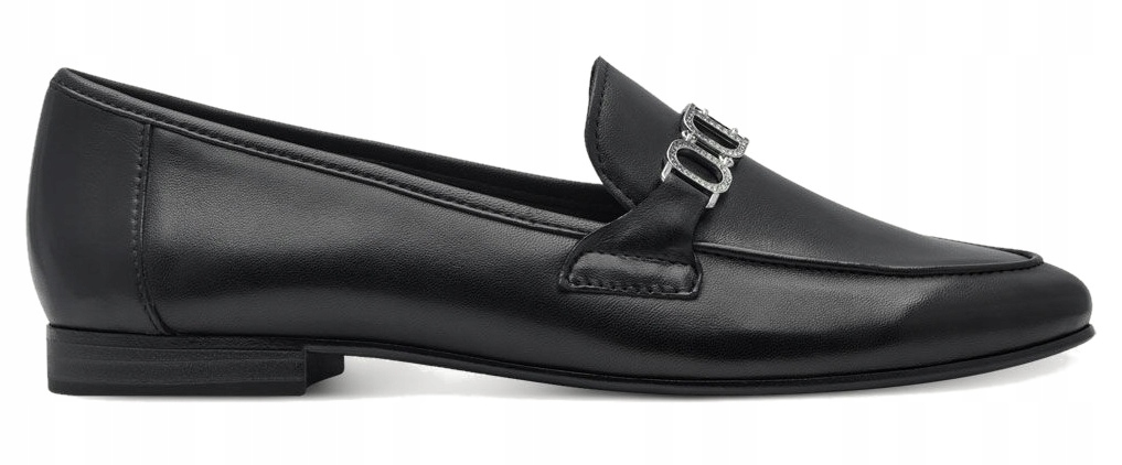 Marco Tozzi černé dámské mokasíny z lícové kůže 37