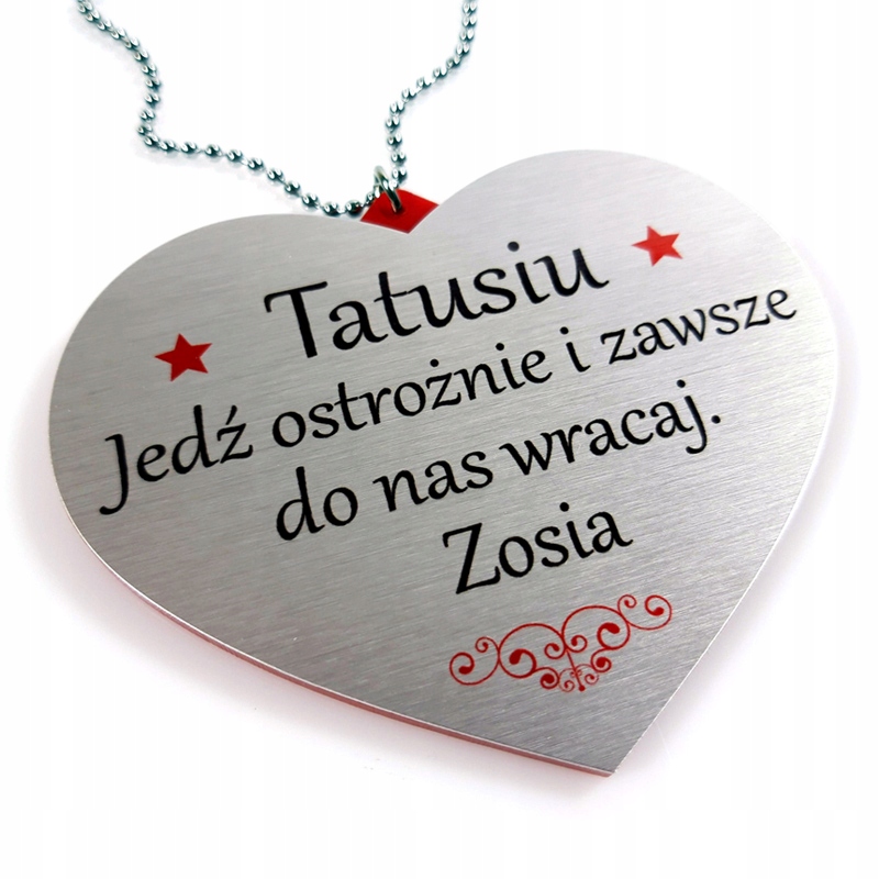 

Zawieszka Na Lusterko Serduszko Dzień Ojca