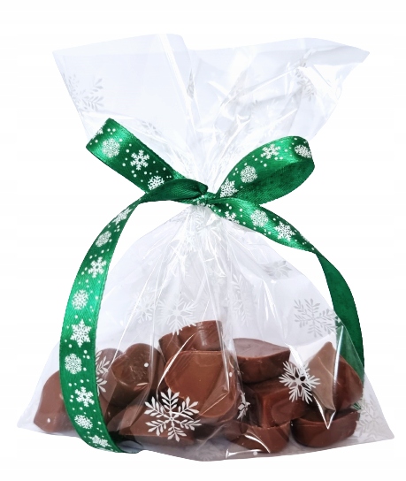 Torebki foliowe celofan W ZŁOTE GWIAZDKI na pierniki ŚWIĄTECZNE 15x20 50 sz Marka Strefa Opakowań