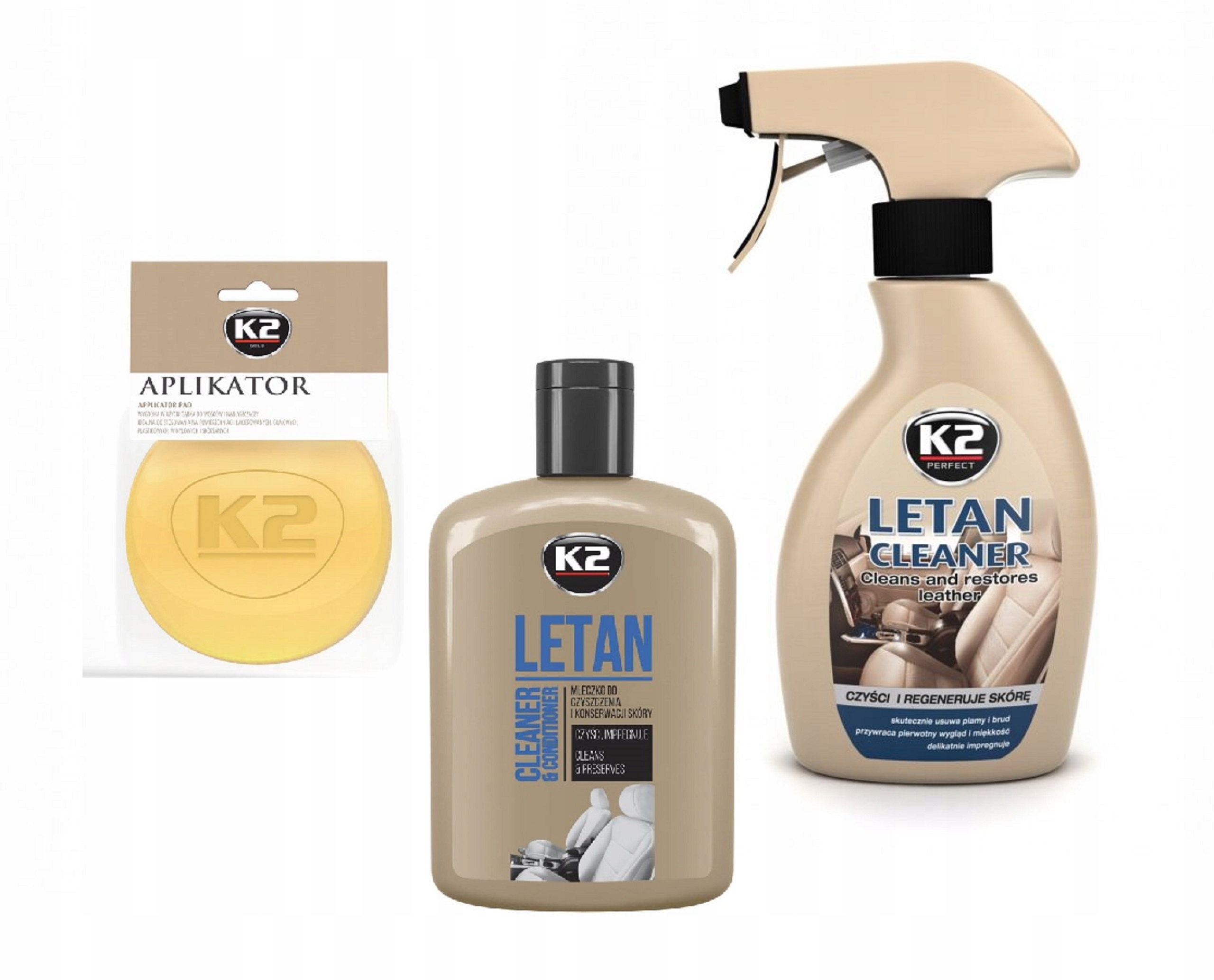 

Zestaw Do Czyszczenia Tapicerki Skórzanej K2 Letan