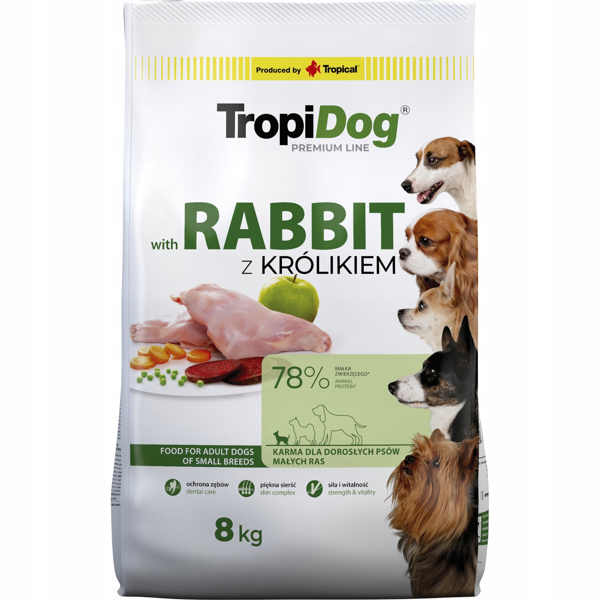 Tropidog Rabbit Rice 8kg adult Small Breed małe rasy z królikiem