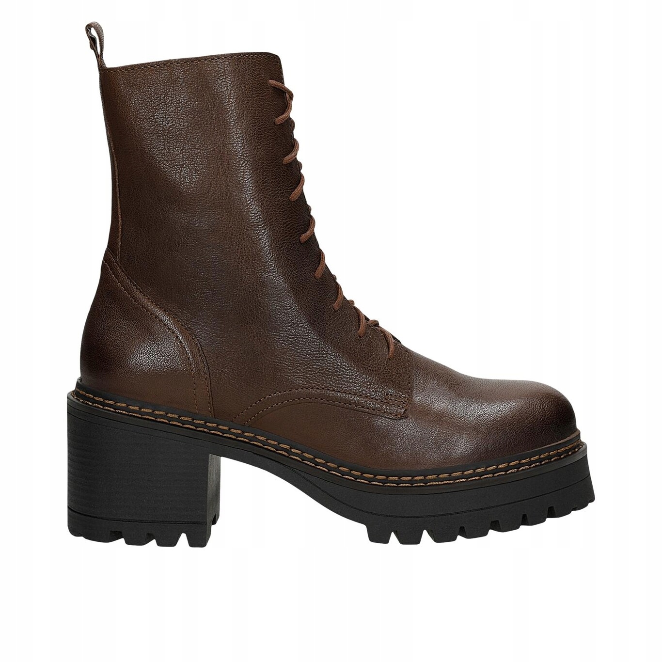 Dámské Kožené Kozačky Na Podpatku Wojas hnědé vel. 37