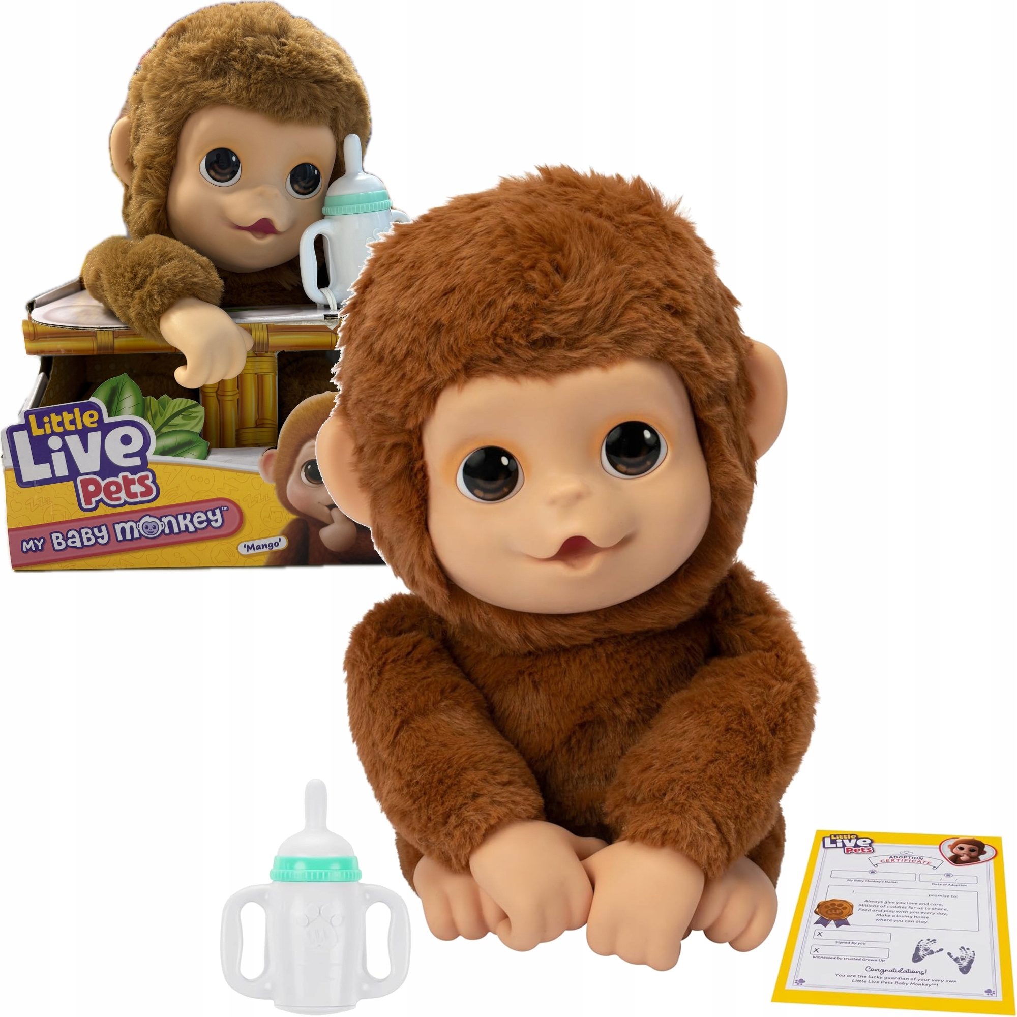 LITTLE LIVE PETS INTERAKTYWNA MAŁPKA MANGO SSĄCA KCIUK